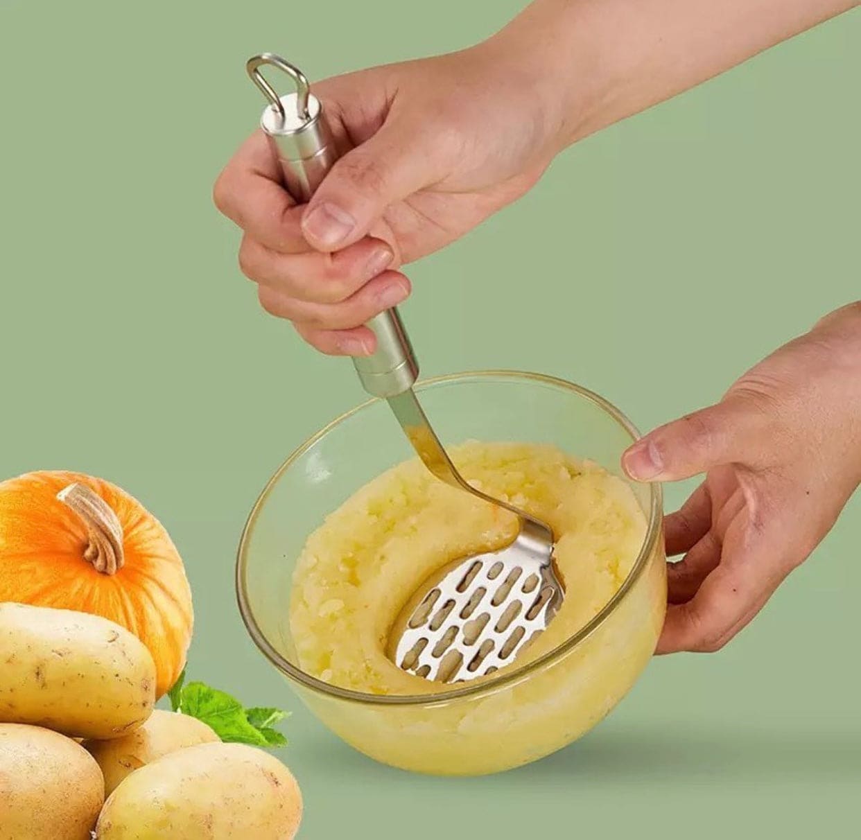 Stainless Steel Multipurpose Potato Masher, Potato Smasher With Non-Slip Handle Stainless Steel Multipurpose Potato Masher, Potato Smasher With Non-Slip Handle